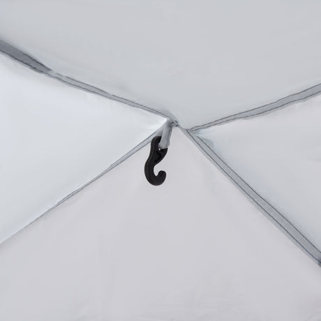 Outsunny Dome Tent for 6-8 Person, Camping Tent with 4 Zipped Mesh Doors, Removable Oxford Cloth, Lamp Hook, Portable Carry Bag, White and Blue