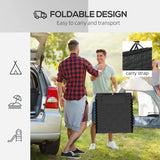 Outsunny Padded Sun Lounger, with Five-Position Reclining Back - Black