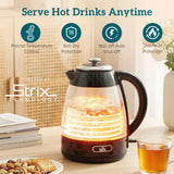 HOMCOM Kettle and Toaster Set, 1.7L 3000W Rapid Kettle with Strix Thermostat, 4 Slice Toaster with 7 Browning Controls, Black