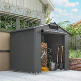 Outsunny 6 x 4 ft Outdoor Garden Storage Shed, Waterproof Bike Tent with Vent and Roll-Up Zipper Door