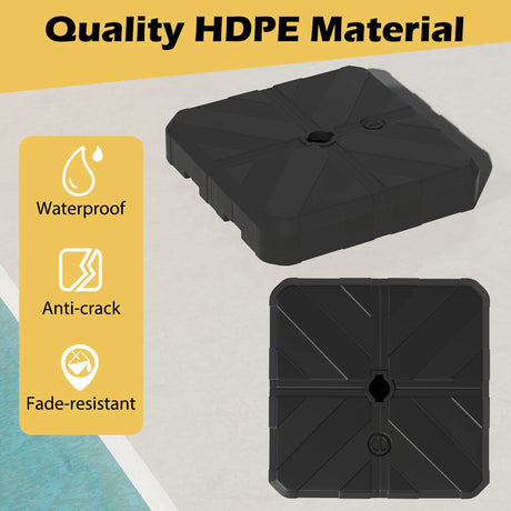 Weighted Offset Umbrella Base with Cross Bracket Up to 80 kg