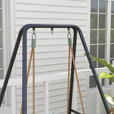 Outsunny Hammock Chair Stand, Hanging Heavy Duty Metal Frame Hammock Stand for Hanging Hammock Air Porch Swing Chair, Egg Chair, Black