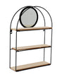 Black Metal 3 Shelves with Mirror