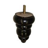 Turned Feet - Black Gloss Finish H155mm_D65mm