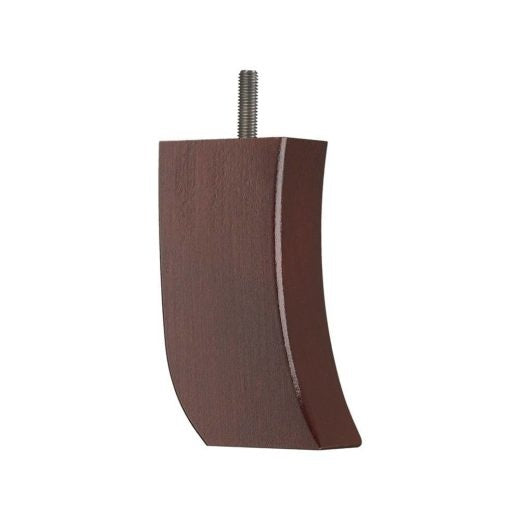 Wooden Sofa Leg 120mm x 57mm – Curved Back Leg in Mahogany Finish