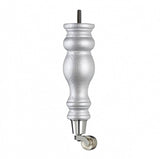 Silver Shimmer Hand Painted Sofa Leg – D-E5053S - Chrome Castor