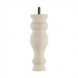 Hand Painted Wooden Sofa Leg 185mm x 66mm - Cream