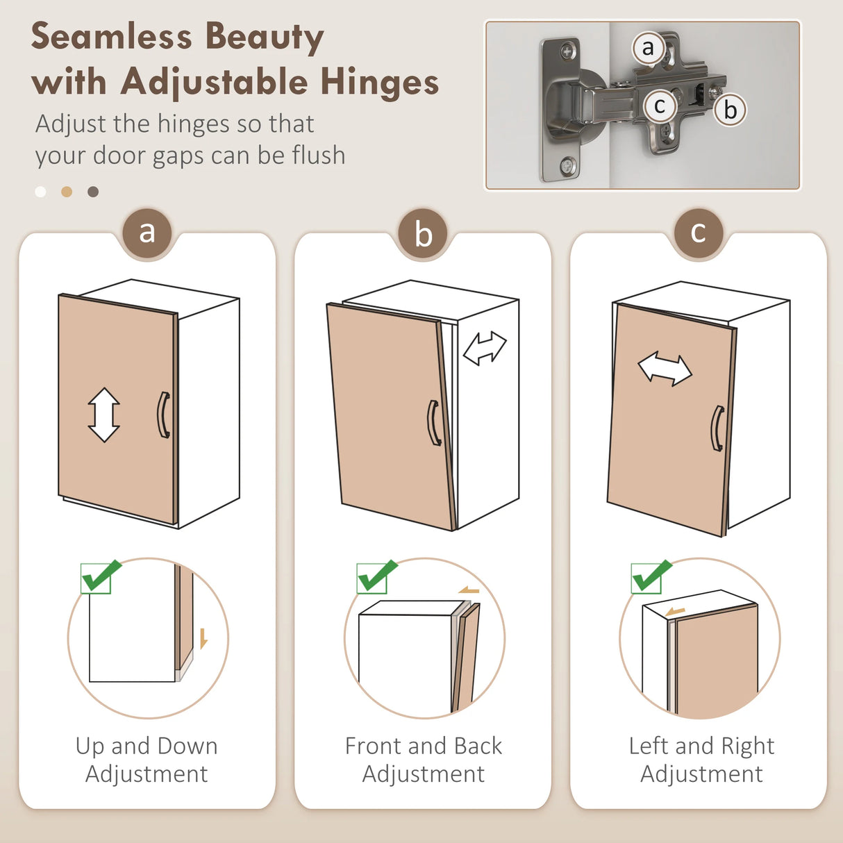 HOMCOM 172cm Kitchen Cupboard, Freestanding Storage Cabinet with Doors and Shelves, Modern 2-Door Kitchen Pantry Cupboard for Dining Room, White