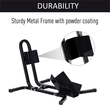 HOMCOM Metal Motorcycle Motorbike Wheel Chock Locking Stand System 17", 19", 21"/43, 48, 51 cm Front Wheels Steel Adjustable Fixing Tyre Holder Support