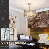 HOMCOM 72 Glass Crystallite Chandelier - Silver-Tone