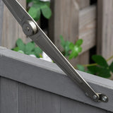 Outsunny Small Shed, Wooden Garden Shed with Openable Hinged Roof and Removable Shelf, Outdoor Tool Storage Cabinet Chest with Double Doors, 74 x 43 x 88 cm, Grey