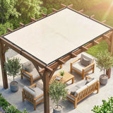 Outsunny Sun Shade Sail UV Protection Canopy with Stainless Steel Eyelets for Patio Garden 2 x 3 m Beige