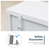 2-Door Wooden Buffet Sideboard with 4 Drawer-White