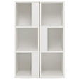 Freestanding 3-tier Bookshelf with 6 Compartments for Living Room/Bedroom-White