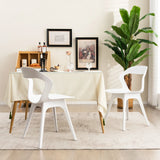 2 Pieces Modern Kitchen Dining Chair Set-White