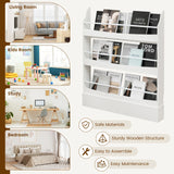 3-Tier Kids Bookcase with 2 Anti-Tipping Kits & Guardrails
