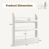 3-Tier Kids Bookcase with 2 Anti-Tipping Kits & Guardrails