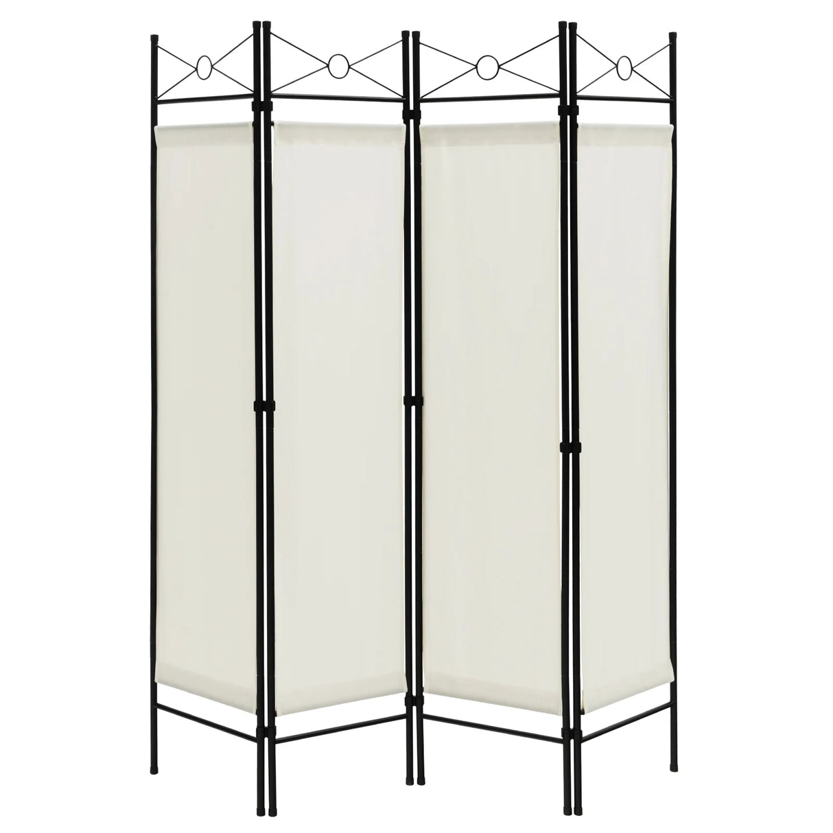 6 Feet 4-Panel Folding Freestanding Room Divider-White