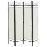 6 Feet 4-Panel Folding Freestanding Room Divider-White
