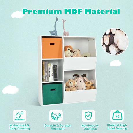 Kids Toy Storage with 2 Baskets for Kids Room
