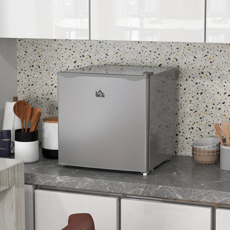 HOMCOM 35L Mini Freezer, -24 to -14 Temperature - Grey
