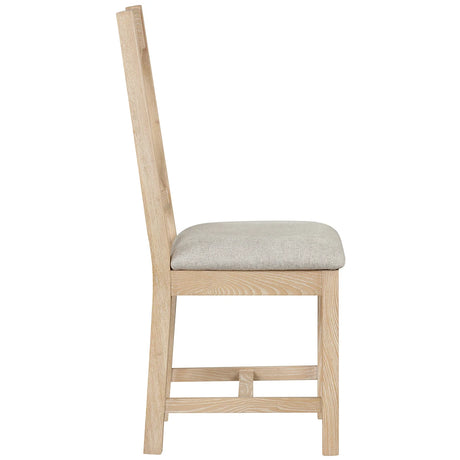 Cross Back Chair With Fabric Seat