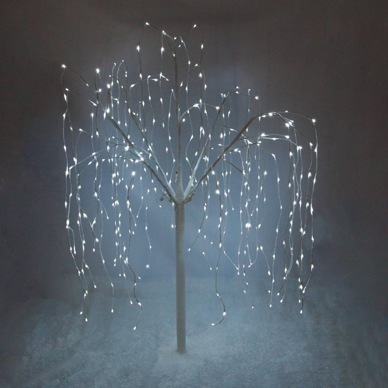 Wedding Moongate - Silver & 1 x Weeping Willow Tree 180cm Cool White