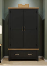 Double Wardrobe With 2 Drawers (WPT032 - MOON GREY)