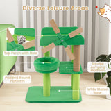 Small scratching post with lying area &amp; platforms &amp; scratching post cat tree in windmill shape