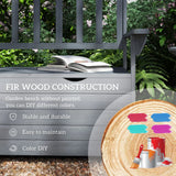 Outsunny Two-Seater Garden Storage Bench - Grey