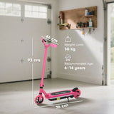 AIYAPLAY Electric Scooter for Kids 6-14 Years, with Colourful Lights, Pink
