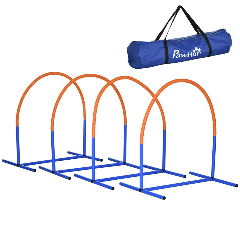 PawHut Four-Piece Portable Dog Agility Equipment - Blue