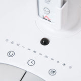 HOMCOM 9'' Air Circulator Fan 3 Speed 3 Mode, 70 Oscillation 90 Vertical Tilt, Height Adjustable, Remote Controller, for Living Room, Bedroom, Office, Black and White