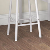 HOMCOM 3 Piece Bar Table Set with 2 Stools, Industrial Bar Table and Stool Set, Dining Table and Chair Set, Oak