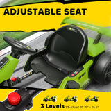 HOMCOM 24V Electric Go Kart for Kids with Adjustable Seat for 6-12 Years, Green