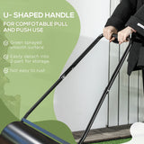 DURHAND 38L Garden Lawn Roller, Water Sand Filled Outdoor Grass Roller, Heavy Duty Metal Lawn Push Rolling Tool Aerator for Grass Seeding, Soil Levelling, Black