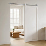 HOMCOM Sliding Door Hardware Kit Smooth Quiet 304 Stainless Steel for 200cm Track Sliver Tone