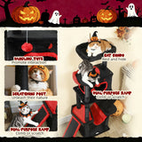 PawHut Gothic Cat Tree, 152 cm Multi-Level Cat Tower for Large Cats with Coffin Bed, Large Condo, for Halloween