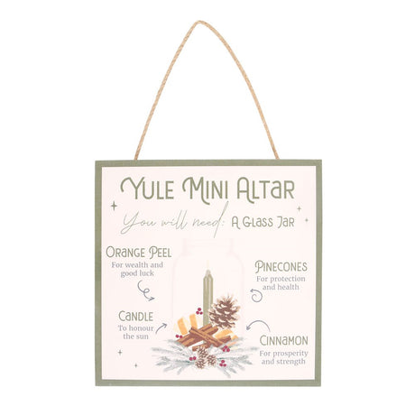 20cm Yule Altar MDF Hanging Sign
