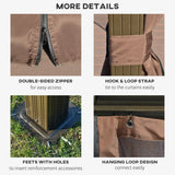 Outsunny 3.65 x 3(m) Hardtop Steel Gazebo Canopy with Aluminium Frame, Double Roof, Net Sidewalls and Curtains, Coffee