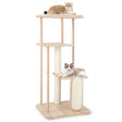 126CM Tall Cat Tower with Solid Oak and Beech Wood Frame