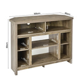Modern Corner TV Stand with Adjustable Shelves for TVs up to 48 Inch-Natural