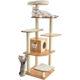 Modern Cat Climbing Tree with Scratch Resistant Sisal Rope Column for Cats