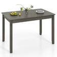 48-Inch Wooden Dining Table for 4 People Rectangular Kitchen Table with Rubber Wood Legs-Gray