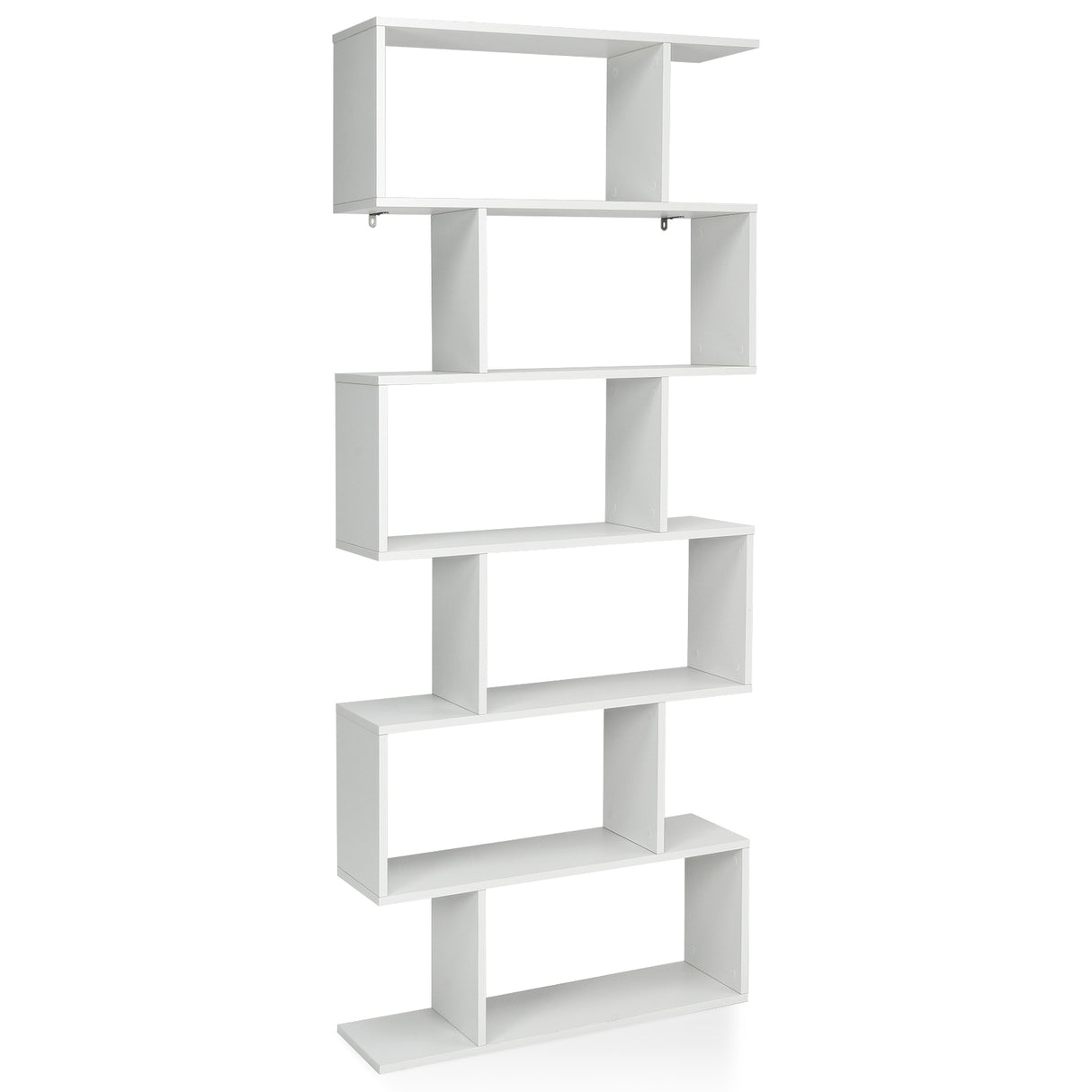 6-tier Bookshelf with Anti-Tipping Device for Office