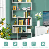 6-tier Bookshelf with Anti-Tipping Device for Office