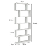 6-tier Bookshelf with Anti-Tipping Device for Office