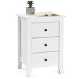 Nightstand End Beside Table Drawers Modern Storage Bedroom Furniture