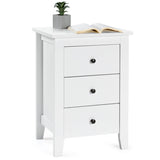 Nightstand End Beside Table Drawers Modern Storage Bedroom Furniture