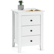 Nightstand End Beside Table Drawers Modern Storage Bedroom Furniture